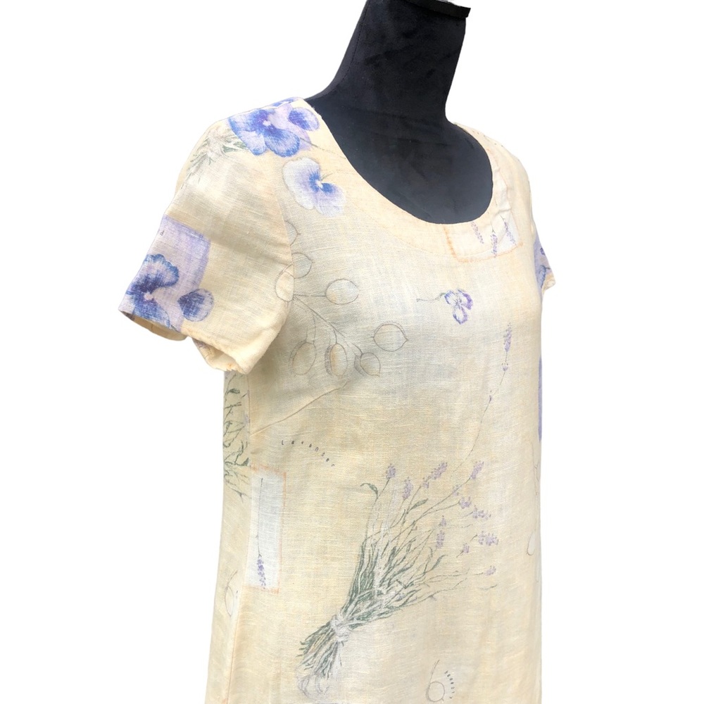 Vintage Sweet Jessie Herb Linen Dress size Medium - Picture 4 of 9